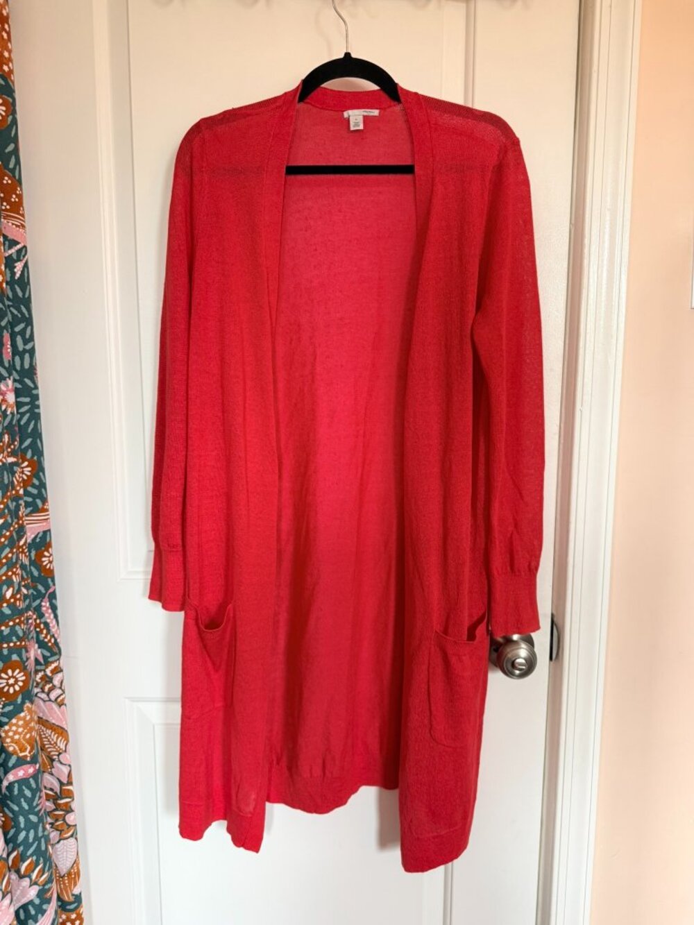 Halogen Long Linen Blend Cardigan